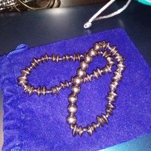 2 Gunmetal Beaded Bracelets